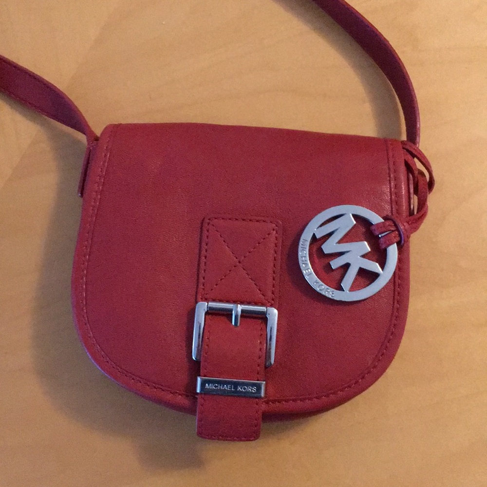 Michael Kors red crossbody bag